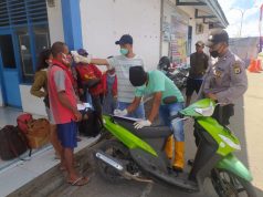 5 Orang Pelaku Perjalanan KM. Cahaya Manggala mendapatkan Pengamanan Personil Ops Aman Nusa Polres Kep. Tanimbar