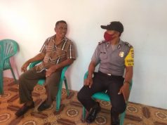Sambangi Ketua BPD Tutukembong Bhabinkamtibmas Tutukembong Sampaikan Pesan Kamtibmas