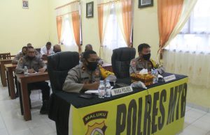 Waka Polres MTB bersama PJU, hadiri Giat Vidcon di ruang Rapat Polres MTB