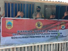 Bhabinkamtibmas Adodo Molu Sosialisasikan Satgas Saber Pungli Kepada Warga