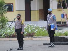 Apel pagi personil Polres Kep. Tanimbar hari Rabu 16 September 2020 dipimpin Kabag Ops
