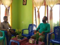 Bhabinkamtibmas Waturu Laksanakan Kegiatan Edukasi Sosialisasi dan Pendisiplinan Protokol Kesehatan Covid-19
