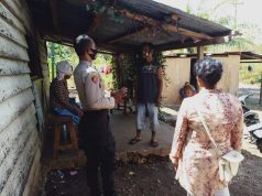 Giat Sambang Bhabinkamtibmas Lauran dan Edukasi tentang Prokes Pencegahan Covid-19