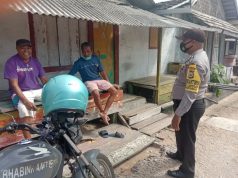 Bhabinkamtibmas Lorulun Giat sambang kepada Warga, dan Ajak 4M