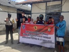 Bhabinkamtibmas Ritabel Laksanakan Giat Sosialisasi Satgas Saber Pungli Kepada Warga Desa Binaan