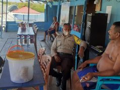 Giat Sambang Bhabinkamtibmas Ritabel pada Kel. Dodi Pembuain dan sampaikan Prokes Covid-