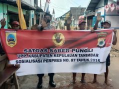 Bhabinkamtibmas Lelingluan Laksanakan Sosialisasi Satgas Saber Pungli