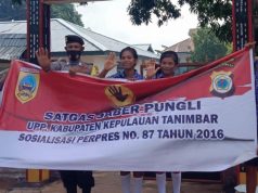 Bhabinkamtibmas Lelingluan Sosialisasikan Satgas Saber Pungli Kepada Warga Desa