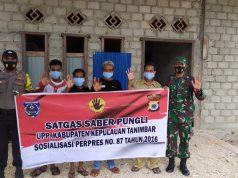 Bhabinkamtibmas Lermatang Giat Sosialisasi Saber Pungli kepada Warga