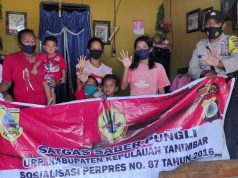 Bhabinkamtibmas Olilit Barat Sosialisasikan Giat Satgas Saber Pungli Pada Warga Desa Binaan