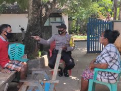 Sambangi Bapak Felix Maturbongs, Bhabinkamtibmas Olilit Barat Sampaikan Binluh AKB