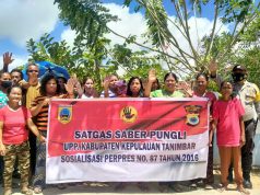 Bhabinkamtibmas Bomaki Laksanakan Giat Sosialisasi Saber Pungli kepada Warga