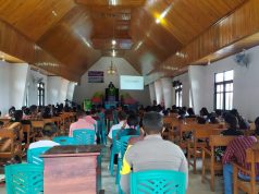 Ibadah Minggu Desa Lermatang mendapatkan Pengamanan Bhabinkamtibmas