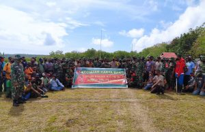 Giat Bhakti Sosial personil TNI Polri Kabupaten Kepulauan Tanimbar Songsong HUT TNI ke-75