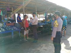 Kabag Ops didampingi Kabag Ren Polres Kep. Tanimbar Pimpin personil Giat Ops Yustisi Gakkum Pelanggara Prokes Covid-19.