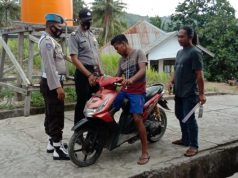 Kapolsek Nirunmas dan personil didampingi Bhabinkamtibmas Giat Ops Yustisi