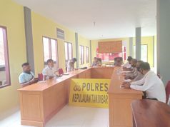 Kapolres Kep. Tanimbar Pimpin Giat Rapat dengar Pendapat bersama Unit Reskrim Polsek Tanimbar Selatan