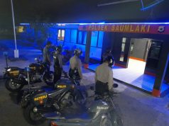Bripka P. Peea, SE Pimpin Giat Patroli Malam Polsek Tanimbar Selatan