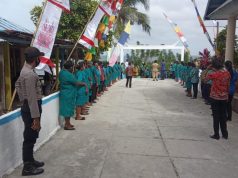 Bhabinkamtibmas Awear Lama Giat Pengamanan Lomba Desa Se-Kecamatan Fordata