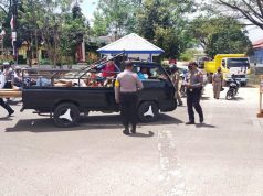 Kanit Binmas Polsek Tansel Pimpin Personil Giat Ops Imbangan Yustisi Gakkum Prokes Covid-19