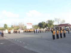 Kasat Samapta Polres Kep. Tanimbar Pimpin Giat Apel Pagi awali Giat Olahraga personil