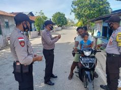 Personil Polsek Selaru Laksanakan Giat Ops Yustisi Terhadap Pelanggar Protokol Kesehatan