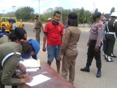 Kasat Samapta Polres Kep. Tanimbar Pimpin Giat Ops Yustisi rutin gabungan personil TNI/Polri dan Satpol. PP.