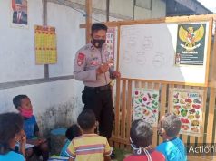 Bhabinkamtibmas Amdasa Giat Cerdaskan anak-anak di Desa di Masa Pandemi Covid-19