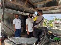 Bhabinkamtibmas Werain Laksanakan Giat Perimbangan Operasi Yustisi Penegak Hukum Protokol Kesehatan