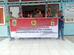 Bhabinkamtibmas Lauran Giat Sosialisasi Saber Pungli
