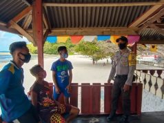 Sambangi Pemuda, Bhabinkamtibmas Matakus Sampaikan Arahan Edukasi, Sosialisasi dan Himbauan Protokol Kesehatan Covid-19 dan AKB