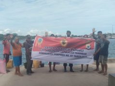 Bhabinkamtibmas Lelingluan dalam kegiatan Saber Pungli