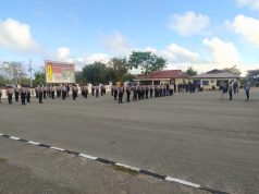 Pimpin Apel pagi Kabag Ops Polres Kep. Tanimbar jelaskan Agenda kegiatan Polres