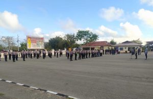 Pimpin Apel pagi Kabag Ops Polres Kep. Tanimbar jelaskan Agenda kegiatan Polres