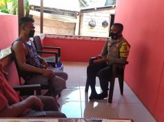 DDS Bapak Petrus Maskikit, Bhabinkamtibmas Lermatang melaksanakan giat Edukasi, Sosialisasi dan Himbauan Protokol Kesehatan Covid-19
