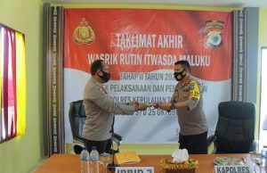 Taklimat Akhir Wasrik rutin Itwasda Maluku Tahap II di Polres Kepulauan Tanimbar
