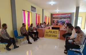 Kapolres Kepulauan Tanimbar Pimpin Giat Anev pelaksanaan tugas