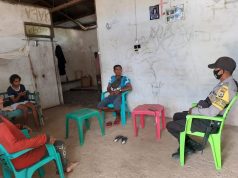 DDS Keluarga Bapak C. Laiyan, Bhabinkamtibmas Batuputih Sampaikan Perimbangan Ops Yustisi Pendisiplinkan Protokol Kesehatan Covid-19