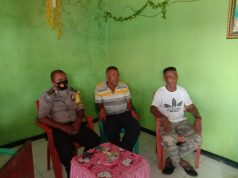 Sambangi Warga Desa, Bhabinkamtibmas Lorulun Sampaikan Pesan 4M