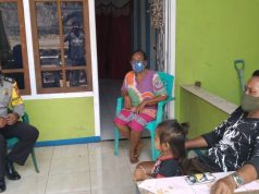 Bhabinkamtibmas Sifnana Sambangi Bapak Andarias Londar dan Isterinya Sampaikan Arahan Edukasi, Sosialisasi dan Himbauan protokol kesehatan Covid-19 dan AKB