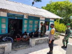Bhabinkamtibmas Wowonda Sambangi ke Pos.01 Lat Giat Pratugas Satgas Pam Rahwan SNS 734 Saumlaki