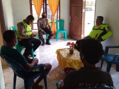 BhabinKamtibmas Kabiarat Dampingi Pers Lalu Lintas Unit Laka Polres Kepulauan Tanimbar, Lakukan Penangkapan Terduga Pelaku