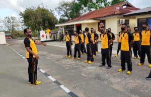 Kasat Reskrim Polres Kep. Tanimbar Pimpin apel kesiapan Kegiatan Kurvei pembersihan Mako