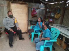 Bhabinkamtibmas Desa Persiapan Ilngei Barat Laksanakan Edukasi, Sosialisasi dan Himbauan Protokol Kesehatan Covid-19 Kepada Warga Desa Binaan