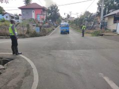 Kasat Lantas Polres Kep. Tanimbar bersama personil terus giat Gatur rawan pagi di Kota Saumlaki