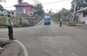 Kasat Lantas Polres Kep. Tanimbar bersama personil terus giat Gatur rawan pagi di Kota Saumlaki