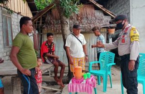 Bhabinkamtibmas Molu Maru Giat Sambang edukasi 4M