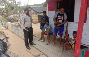 Bhabinkamtibmas Lorulun dalam giat Sosialisasi Edukasi 4M