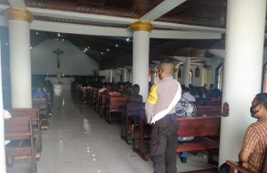 Bhabinkamtibmas Olilit Timur giat Pengamanan Ibadah