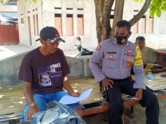 Sambangi Pemdes, Bhabinkamtibmas Lingat Himbau Terkait 4 M